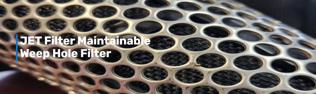 Title THE JETFilter showing a close up of the product filter