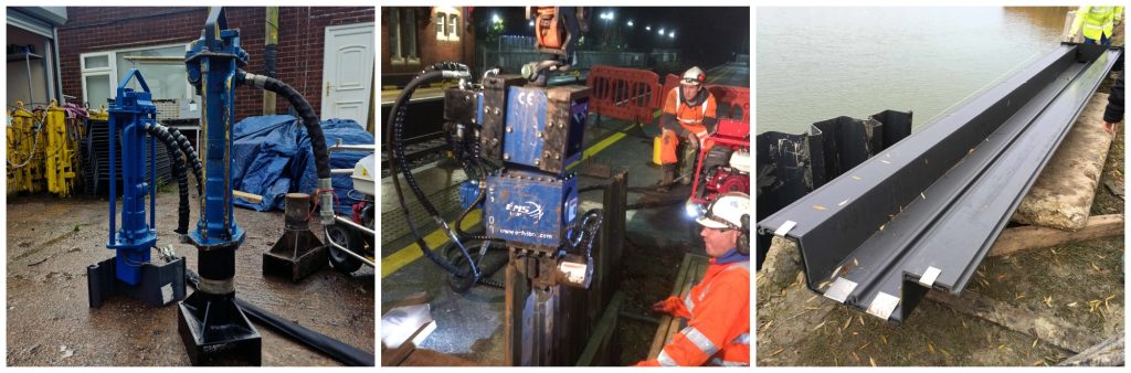 Montage showing construction equipment available for hire